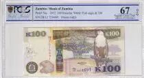 Sambia 100 Kwacha Aigle - Buffle - 2012 - PCGS 67 OPQ