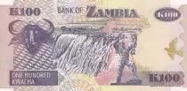 Sambia 100 Kwacha Eagle - Waterfall 1992