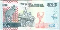 Sambia 2 Kwacha Eagle - Antelope, market - 2015