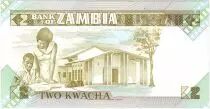 Sambia 2 Kwacha Pres K. Kaunda - school buidling (1986-1988)