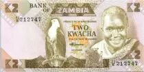 Sambia 2 Kwacha Pres K. Kaunda - school buidling -1988