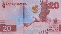 Sambia 20 Kwacha - Chishimba Falls - Candelabra Tree - 2024 - Serial AG