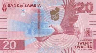 Sambia 20 Kwacha - Fish Eagle - Antelopes - 2024 - AH Series