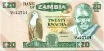Sambia 20 Kwacha Pres K. Kaunda - woman with basket (1986-1988)