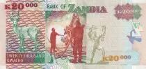 Sambia 20000 Kwacha - Eagle - Black Lechwe - 2006 - P.47c