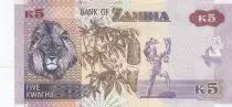 Sambia 5 Kwacha Eagle - Lion - 2021 - UNC - P.57