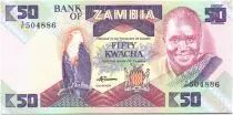 Sambia 50 Kwacha Pres K. Kaunda - chainbreaker statue (1986-1988)