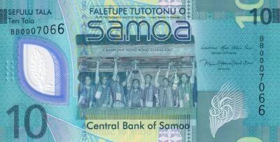 Samoa 10 Tala - 2024 - Champions de rugby Hong Kong Sevens 2007 - Polym�re