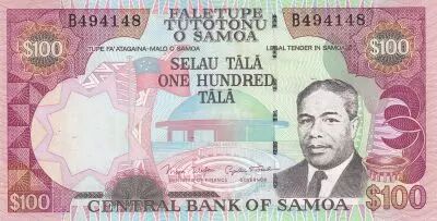 Samoa 100 Tala - Malietoa Tanumafili - Agriculture - ND (2006) - S�rie B - P.37