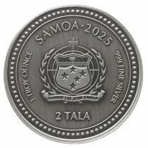 Samoa 2 tala Seahorse - 1 Once BU 2025 Antique