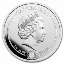 Samoa 5 Dollars - 1 oz Silver - Steve Mc Queen - 2022