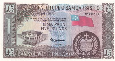 Samoa 5 Pounds - Armories, drapeau - Paysage - 2020 - Srie U - P.15