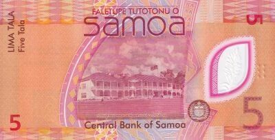 Samoa 5 Tala  - 2022-2025 - R�sidence de Robert Louis Stevenson - Polym�re