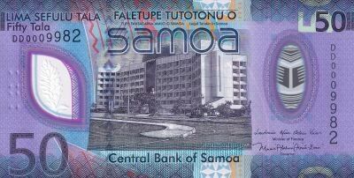 Samoa Billet 50 - 2025 -  Tala Banque Centrale des Samoa