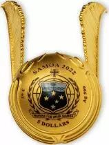 Samoa Harry Potter - Le Vif d\'Or - 5 Dollars Argent dor&eacute; Samoa 2022