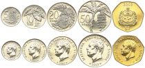 Samoa Serial of 5 coins Samoan island 2002