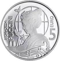 San Marino 100 years since Puccini\'s death - 5 Euros Silver 2024