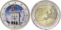 San Marino 2 Euros - Palazzo Publico - Colorised - 2012 - Bimetallic
