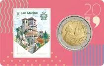 San Marino 2 Euros 2018 - Coincard n&deg;02 + Stamp