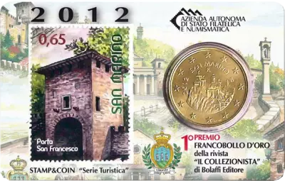 San Marino 2 Euros 2018 - Coincard n�02 + Stamp