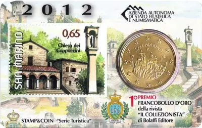 San Marino 2 Euros 2018 - Coincard n�02 + Stamp