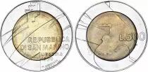 San Marino 500 Lira - 1990 - 1600 years of history