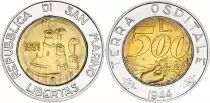 San Marino 500 Lira - 1991 - Terra Ospitale 1944