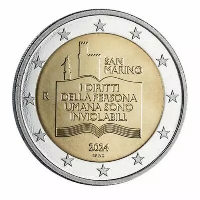 San Marino 50th anniversary of the Declaration of the Rights of Citizens - 2 Euros Comm�mo 2024