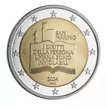 San Marino 50th anniversary of the Declaration of the Rights of Citizens - 2 Euros Commémo 2024