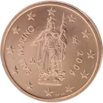 San Marino Lot 1, 2 and 5 euro cents 2006