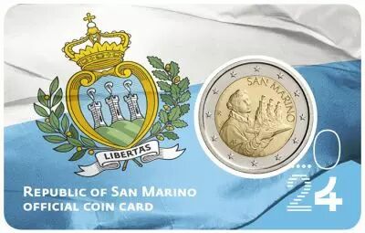 San Marino San Marino flag - Coincard 2 Euros 2024
