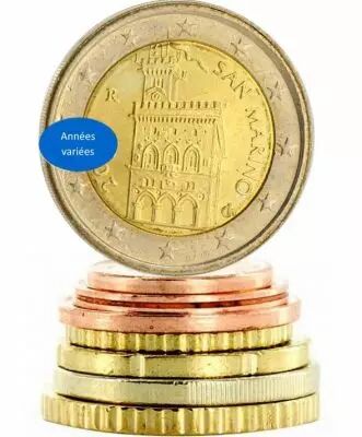 San Marino S�rie Euros Saint-Marin - 8 monnaies - ann�es diverses