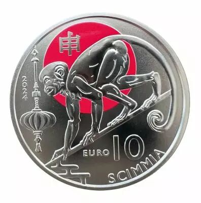 San Marino Snake - 10 Euros Colour 2023 - Chinese Astrology