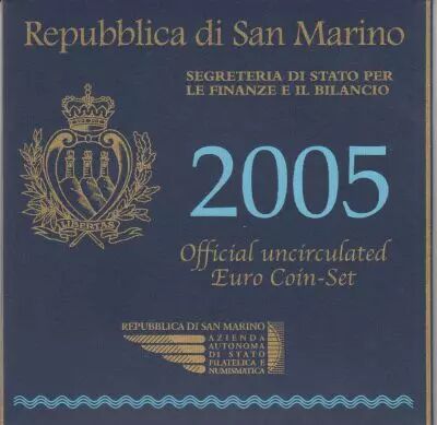 San Marino UNC Set San Marino 2005 - 9 euro coins