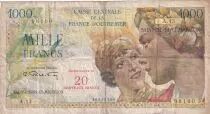 San Pedro y Miquelon 2NF/1000 Francs Women - ND (1964) - Serial A.13