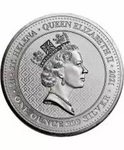 Santa Helena 1 Pound - 1 oz Silver - Queen\'s virtues victory - 2022