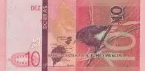 Santo Tom&eacute; y Principe 10 Dobras - Butterfly - Bird - 23-12-2020 - Serial AB