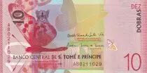 Sao Tome e Principe 10 Dobras - Butterfly - Bird - 23-12-2020 - Serial AB
