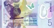 Sao Tomé-et-Principe 5 Dobras Papillons - Musaranho - Polymer 2016 (2017)