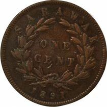 Sarawak C. A. J. Brooke - Cent - 1891