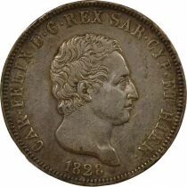 Sardaigne Charles-Felix - 5 Lire Argent - 1828 L Turin