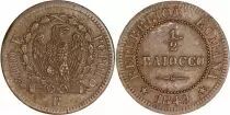 Sardinia 1/2 Baiocco - Roman Republic -1848 R