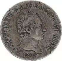 Sardinia 5 Lire Carlo Felix - Arms - 1827 P
