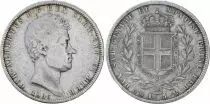 Sardinia 5 Lire Charles-Albert - Arms - 1836 P