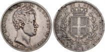 Sardinia 5 Lire Charles-Albert - Arms - 1836 P