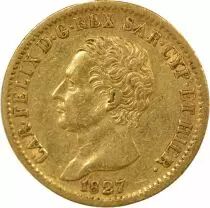 Sardinia Charles Felix - 20 Gold Lire - 1827 L Turin