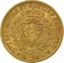 Sardinia Charles Felix - 20 Gold Lire - 1827 L Turin