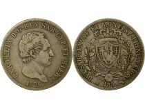 Sardinia Charles-Felix - 5 Silver Lire - 1825 L Turin