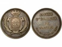 Savings Bank of Nantes - Silver Token - Hand (1845 / 1860)