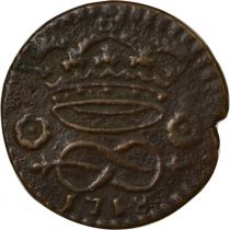 Savoyard State 2 Deniers - Duchy of Savoy - Vittorio Amedeo II - 1718